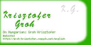 krisztofer groh business card